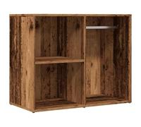 mtlskopl Armoire d'appoint pour coiffeuse, aspect bois vieilli, 80 x 40 x 65 cm, étagère de rangement en bois avec compartiments spacieux pour maquillage, accessoires et sacs