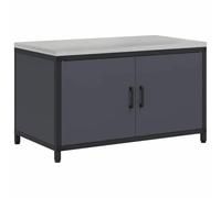 mtlskopl Armoire de cuisine anthracite 90 x 50 x 53 cm en acier - Buffet moderne avec 2 portes et étagères - Rangement de cuisine robuste pour cuisine, couloir, bureau