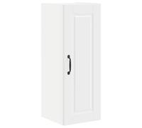 mtlskopl Armoire de cuisine blanche 30 x 31 x 80 cm en bois avec 3 étagères et 2 portes - Meuble mural moderne offrant un rangement peu encombrant pour cuisine, couloir, salle de bain