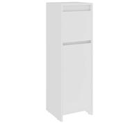 mtlskopl Armoire de salle de bain blanche 30 x 30 x 95 cm - En bois - Design moderne - Robuste et durable - 2 compartiments, 1 tiroir, 1 porte pour petites salles de bains et WC d'invités