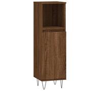 mtlskopl Armoire de salle de bain, marron, aspect chêne, 30 x 30 x 100 cm, en matériau dérivé du bois, avec montage flexible de porte, look industriel, meuble de salle de bain pour petites salles de