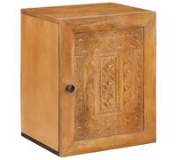 mtlskopl Armoire de salle de bain moderne - Marron clair - 38 x 33 x 48 cm - En bois avec porte et poignée - Pour petites salles de bains - Toilettes d'invités et salle de bain