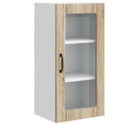 mtlskopl Armoire murale de cuisine en chêne Sonoma - 40 x 31 x 80 cm - Avec 3 étagères et 2 portes - Design moderne et robuste - Pour cuisine, salle à manger, couloir