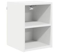mtlskopl Armoire suspendue blanche 30 x 29,5 x 40 cm en matériau dérivé du bois, design moderne, avec capacité de charge de 60 kg, armoire de rangement durable pour cuisine, couloir et salle de bain
