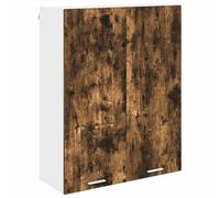 mtlskopl Armoire suspendue en chêne fumé - 80 x 31 x 100 cm - En bois - Design moderne - Grand espace de rangement - Robuste - Pour cuisine, salle à manger, couloir