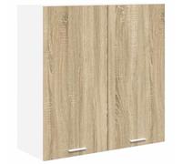 mtlskopl Armoire suspendue en chêne Sonoma - 80 x 31 x 80 cm - Matériau du bois - Design moderne - Robuste et durable - Avec 2 portes à charnière - Pour cuisine, salle à manger, couloir