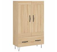mtlskopl Arteferretto Sonoma Oak - 69,5 x 31 x 115 cm - En bois robuste et métal - Buffet moderne avec beaucoup d'espace de rangement - Commode étroite pour salon, couloir, bureau