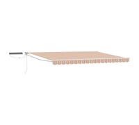 mtlskopl Auvent électrique extensible 4 x 3 m en bleu, orange, blanc, avec panneau solaire et télécommande, cadre moderne en aluminium, polyester robuste, pour terrasse, balcon, jardin et événements