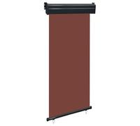 mtlskopl Auvent Latéral de Balcon 105x250 cm Store Enrouleur Extérieur pour Terrasse et Jardin Écran d'Intimité Rétractable Vertical en Acier et Polyester Marron