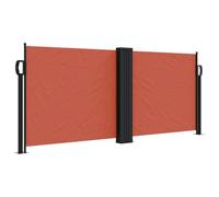 mtlskopl Auvent Latéral Rétractable 100x1000 cm, Brise-Vue de Jardin en Polyester avec Cadre en Acier Stable, Paravent Extérieur Déroulable pour Balcon, Terrasse, Terre Cuite