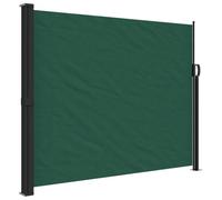 mtlskopl Auvent Latéral Rétractable 160x500 cm, Store Latéral Extérieur pour Balcon et Terrasse, Brise-Vue de Jardin Déroulable en Polyester avec Cadre en Acier et Aluminium, Vert Foncé