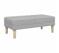 mtlskopl Banc avec coussin gris nuage 113 x 57 x 39 cm Tissu moderne - Banc ottoman lit banc rembourré pour salon, chambre à coucher, couloir - Banc élégant minimaliste Charge maximale 220 kg