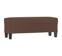 mtlskopl Banc marron 100 x 35 x 41 cm en cuir synthétique - Banc de couloir élégant rembourré multifonction pour chambre à coucher, salon, couloir et garde-robe - Banc rembourré résistant