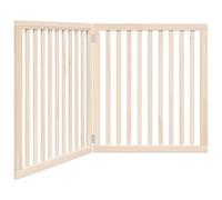 mtlskopl Barrière pour chien 2 pièces 160 cm en bois de peuplier - Barrière pliable pour chiens de petite et moyenne taille - Autoportant sans perçage pour appartement et escalier