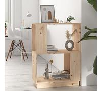 mtlskopl Bibliothèque 51 x 25 x 70 cm - Étagère en pin solide - Diviseur de chambre libre avec aspect bois classique - Étagère sur pied pour salon, couloir et chambre à coucher