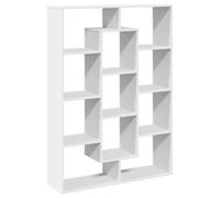 mtlskopl Bibliothèque blanche - 102 x 29 x 143 cm - En bois - Séparateur de pièce avec 11 compartiments - Étagère de rangement pour salon, bureau et couloir