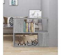 mtlskopl Bibliothèque séparateur de pièce, 80 x 24 x 63 cm, en bois Sonoma gris, meuble de rangement moderne, avec fixation murale sûre, pour bureau, chambre à coucher et salon