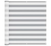 mtlskopl Brise-Vue Balcon 120x500 cm Brise-Vent Rayé Gris et Blanc