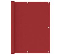 mtlskopl Brise-Vue Balcon Rouge 120x600 cm, Écran de Balcon en Tissu Oxford avec Oeillets en Aluminium et Corde de 24m, Paravent de Confidentialité pour Terrasse et Jardin