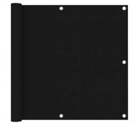 mtlskopl Brise-Vue de Balcon Noir 90x300 cm, Écran de Balcon en Tissu Oxford Enduit de PU, Paravent d'Intimité avec Oeillets en Aluminium et Corde de 12 m pour Clôture et Terrasse