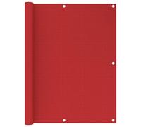 mtlskopl Brise-vue pour balcon - 120 x 500 cm - Brise-vue pour balcon et garde-corps - Revêtement de balcon robuste en tissu HDPE - Avec œillets et corde de fixation - Rouge
