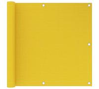 mtlskopl Brise-vue pour balcon, jaune, 90 x 600 cm, revêtement de balcon robuste en polyéthylène haute densité avec œillets en aluminium et corde, filet brise-vue respirant pour balustrade de balcon