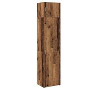 mtlskopl Buffet 3 Pièces en Bois d'Ingénierie Marron Chaud, Grand Bahut Moderne avec Cabinet Mural et 2 Armoires de Rangement pour Salon et Salle à Manger, 50 x 41 x 225 cm