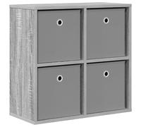 mtlskopl Buffet avec 4 Tiroirs Meuble de Rangement Bas en Bois d'Ingénierie Commode de Salon Moderne Bahut Gain de Place pour Entrée Couloir Gris Sonoma 59,5 x 27 x 57 cm