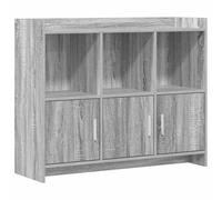 mtlskopl Buffet Bahut Bas de Rangement, Meuble de Salon avec 3 Portes et 6 Étagères, Commode en Bois d'Ingénierie pour Salle à Manger et Couloir, 98,5 x 33 x 80 cm, Gris Sonoma