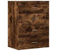mtlskopl Buffet Bas Meuble de Rangement Chêne Fumé 60x39x80 cm en Bois d'Ingénierie pour Salon Entrée et Bureau Bahut Moderne avec Grand Espace et Plateau Supérieur Robuste