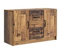 mtlskopl Buffet Bas Meuble de Rangement en Bois d'Ingénierie avec 2 Portes et 2 Tiroirs Bahut Moderne pour Salon Salle à Manger et Bureau Coloris Bois Ancien 89 x 34,5 x 57 cm