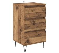 mtlskopl Buffet Bas Style Industriel, Meuble de Rangement en Bois d'Ingénierie et Fer avec Tiroir, Commode Rustique pour Salon, Bout de Canapé et Console Vintage, 40 x 35 x 70 cm
