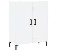 mtlskopl Buffet Blanc 69,5x34x90 cm, Meuble de Rangement Bas en Bois d'Ingénierie et Métal, Bahut Classique avec Portes et Étagères pour Salon, Cuisine et Entrée