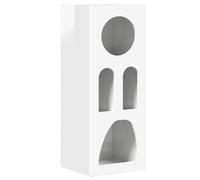 mtlskopl Buffet blanc brillant - 40 x 35 x 100,5 cm - En matériau dérivé du bois - Buffet haut étroit moderne pour couloir, salon, bureau