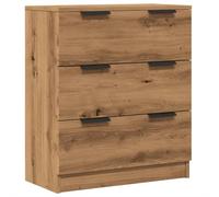 mtlskopl Buffet Chêne Artisanal 60x30x70 cm, Meuble de Rangement en Bois d'Ingénierie, Petit Bahut Compact pour Salon, Salle à Manger et Couloir, Cabinet de Rangement Stable