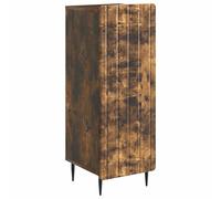 mtlskopl Buffet de Rangement pour Salon et Salle à Manger, Meuble Bas avec 1 Porte et Étagère Réglable, Structure en Bois d'Ingénierie, Chêne Fumé, 34,5 x 33 x 92 cm