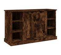 mtlskopl Buffet en chêne fumé 100 x 35,5 x 60 cm en bois avec portes, meuble de couloir moderne avec espace de rangement, armoire pour salon, couloir, bureau
