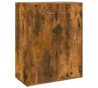 mtlskopl Buffet en chêne fumé 60 x 30 x 75 cm en matériau dérivé du bois avec 2 compartiments - Design moderne et robuste - Pour salon, couloir, bureau