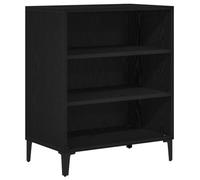 mtlskopl Buffet étroit - Noir - Aspect chêne - 57 x 35 x 70 cm - En matériau à base de bois avec design moderne - Charge maximale : 120 kg - Étagère et rangement pour salon, couloir, bureau