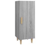 mtlskopl Buffet gris Sonoma 34,5 x 34 x 90 cm - Commode avec bois massif - Armoire d'accent avec espace de rangement - Design moderne pour salon, couloir, bureau