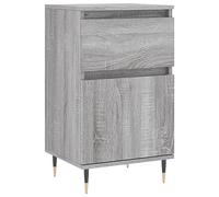 mtlskopl Buffet gris Sonoma 40 x 35 x 70 cm en matériau dérivé du bois avec pieds en fer - Design moderne - Commode compacte pour salon, couloir, bureau