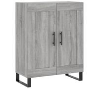 mtlskopl Buffet gris Sonoma 69,5 x 34 x 90 cm en matériau dérivé du bois - Armoire stable avec fixation murale - Commode étroite pour couloir, salon, bureau - Rangement peu encombrant