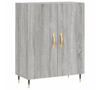 mtlskopl Buffet gris Sonoma 69,5 x 34 x 90 cm en matériau dérivé du bois moderne avec pieds en métal, commode pour salon, bureau et chambre à coucher, robuste et peu encombrant, pour les petits