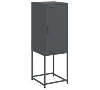 mtlskopl Buffet haut anthracite 36 x 39 x 107 cm en acier de style industriel - Commode étroite avec support mural - Armoire de rangement peu encombrante pour salon, chambre à coucher, couloir