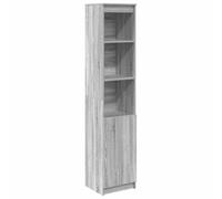mtlskopl Buffet Haut Armoire de Rangement Colonne de Rangement avec Porte pour Salon Cuisine Entrée Couloir Meuble en Bois d'Ingénierie Coloris Sonoma Gris 37,5 x 35 x 180 cm