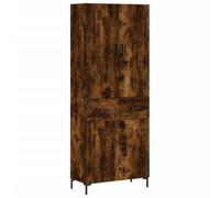 mtlskopl Buffet Haut Armoire de Rangement Moderne pour Salon et Cuisine Cabinet avec Portes et Pieds en Métal Coloris Chêne Fumé Bois d'Ingénierie 69,5 x 34 x 180 cm