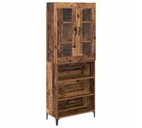 mtlskopl Buffet haut en bois recyclé - 69,5 x 34 x 180 cm - Montage mural - Buffet de cuisine, salon, couloir - Design moderne - Peu encombrant - Peu encombrant - Pour les petits espaces