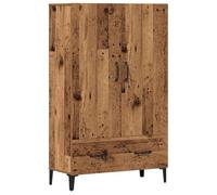 mtlskopl Buffet Haut Meuble de Rangement en Bois d'Ingénierie, Armoire de Rangement avec Portes pour Salon et Salle à Manger, Style Rustique Vieux Bois, 70x31x115 cm