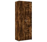 mtlskopl Buffet Haut Meuble de Rangement Séjour Bibliothèque pour Salon Cuisine Entrée Armoire avec Portes et Compartiments en Bois d'Ingénierie Chêne Fumé 70x42,5x185 cm