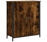 mtlskopl Buffet Meuble de Rangement Bahut Bas Armoire Latérale en Bois d'Ingénierie et Acier pour Salon Séjour Entrée Style Industriel Moderne Chêne Fumé 70 x 30 x 80 cm